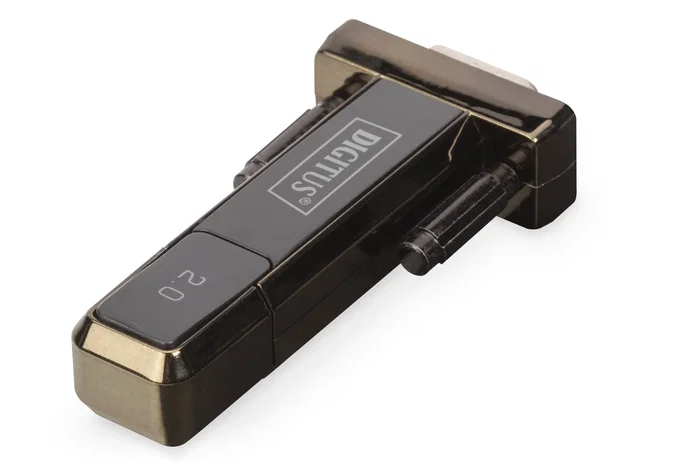 Digitus Adaptador USB a RS232 (Serial) DA-70167 con Chipset PL2303GT - Convierte Puerto USB 2.0 a Puerto Serie DB9 Macho, Compatible con Windows, Mac, Linux