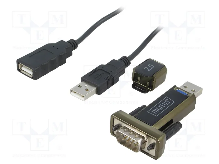Digitus Adaptador USB 2.0 a RS232 D-Sub 9M con cable de 80cm