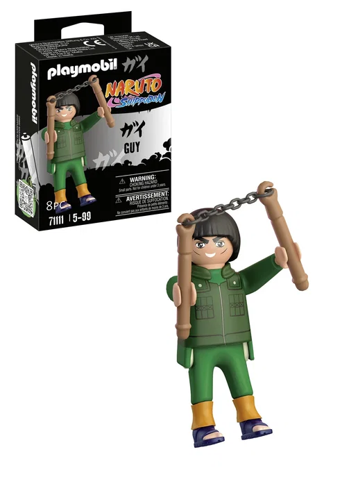 Playmobil 71111 Figura de Juguete Naruto Shippuden - Guy, Personaje de Anime para Niños de 5+ Años, Plástico, Multicolor