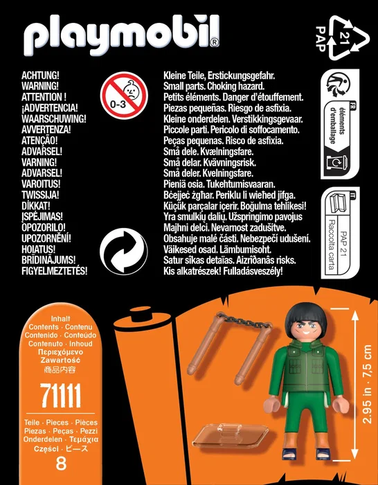 Playmobil 71111 Figura de Juguete Naruto Shippuden - Guy, Personaje de Anime para Niños de 5+ Años, Plástico, Multicolor