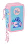 Safta Plumier Triple Estuche Escolar con 37 Piezas, Capacidad 12.5 x 19.5 x 5.5 cm, Para Material de Oficina y Papelería