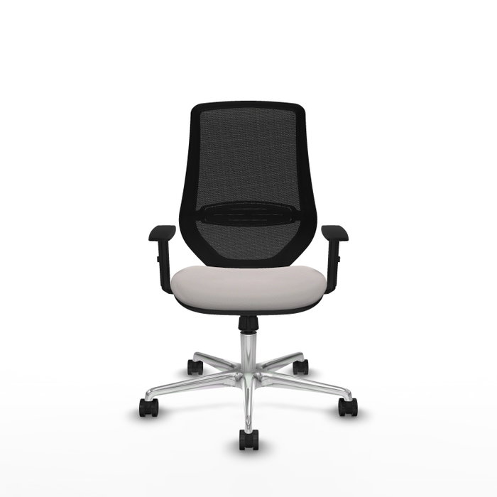 PIQUERAS Y CRESPO Silla de oficina Mardos con mecanismo Sincro, Blanco/Negro