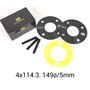 OMP Speed Juego de Separadores 5mm PCD 4x114.3 CB.H 64.1 OD 149 M12x1.5
