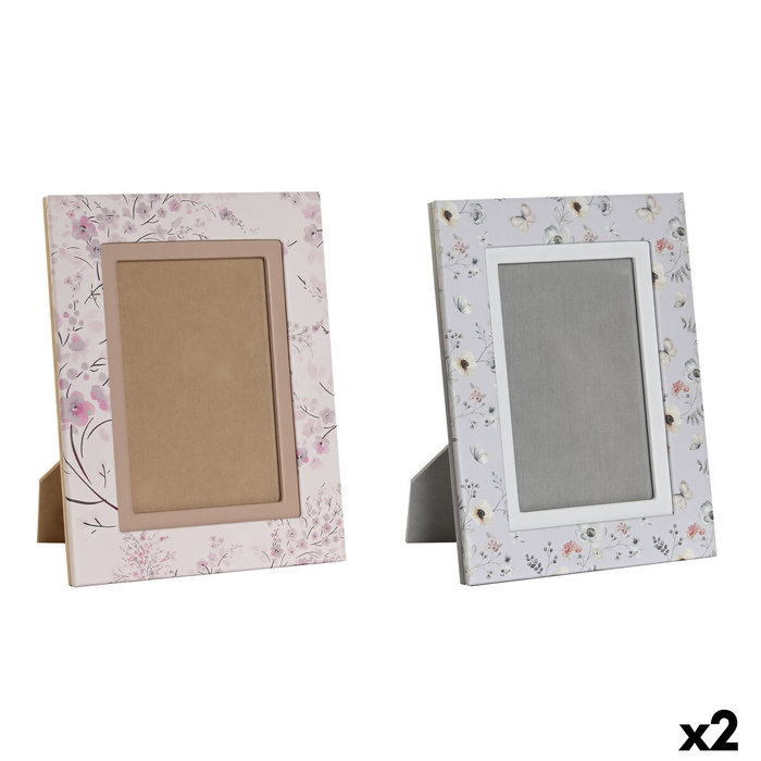 DKD Home Decor Set de 2 Marcos para Fotos 10x15 cm Colección Tierra, Colores Surtidos