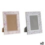 DKD Home Decor Set de 2 Marcos para Fotos 10x15 cm Colección Tierra, Colores Surtidos