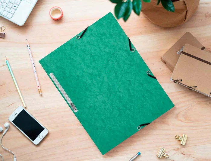 Q-connect Carpeta q-connect kf02168 Cartón Simil-prespan Solapas 320x243 mm Verde