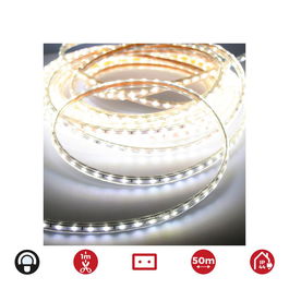Edm Tira de Led 50m 60 Leds/m 4,2w/m Blanco Frío IP44 220-240v