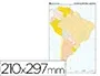 Teide Mapa Mudo Color Din A4 América Del Sur Político