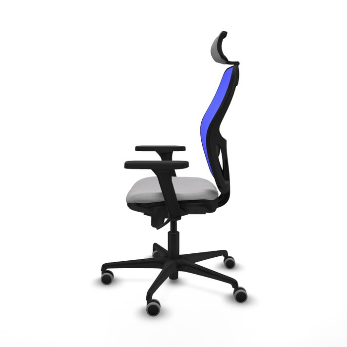 PIQUERAS Y CRESPO Silla de oficina Jorquera con mecanismo Sincro, Gris claro y Azul PIQUERAS Y CRESPO Silla de oficina Jorquera con mecanismo Sincro, Gris claro y Azul