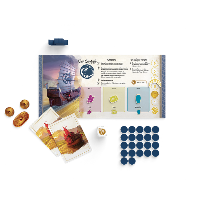 Asmodee Río de Oro - Juego de Mesa de Estrategia y Gestión para 2-5 Jugadores, 30-45 Minutos, Edad 14+, Idioma Español - ODL501ES