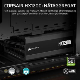 Corsair HX1200i 1200W 80 PLUS Platinum Modular Negro