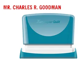 X'stamper Sello Quix Personalizable Color Rojo Medidas 4x60 mm Q-05