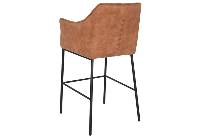 DKD Home Decor Taburete Loft Camel Negro 60 x 107 x 59 cm