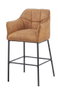 DKD Home Decor Taburete Loft Camel Negro 60 x 107 x 59 cm