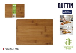 Quttin Tabla de Cortar y Servir Bambú Dark 38x30x1 cm (Pack de 12) extra_attributes.medidaspieza: 38x30x1cm