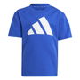 Camiseta de Manga Corta Infantil Adidas Big Logo Azul Blanco