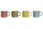 DKD Home Decor Set de 12 Tazas de Porcelana con Diseño de Gatos, 70ml, Colores Surtidos