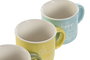 DKD Home Decor Set de 12 Tazas de Porcelana con Diseño de Gatos, 70ml, Colores Surtidos