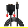 LINDY 41953 Cable Mini DisplayPort a DVI-D, 3 m, Negro, Macho-Macho, Resolución 1920 x 1200 Pixeles