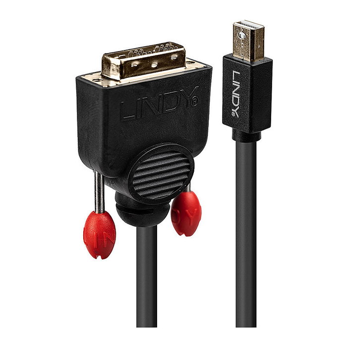 Lindy Cable Mini DisplayPort a DVI-D de 3 m, Negro