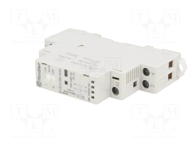 FINDER Contactor de Instalación Modular 2-Polar 25A 230VAC/230VDC NC+NA