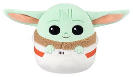 Jazwares Squishmallows Star Wars Peluche Grogu en su bolsa de transporte 20 cm
