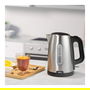 Braun WK 1500 BK PurShine Hervidor de Agua, 2200W, 1.7L, Negro y Acero Inoxidable, Filtro Antical, Apagado Automático, Base 360°