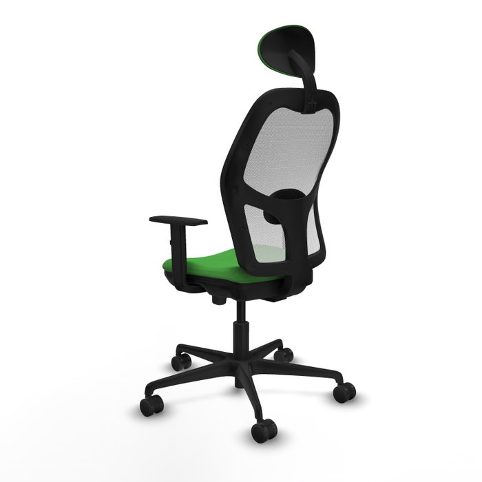 PIQUERAS Y CRESPO Silla de oficina Jorquera con mecanismo Sincro/Traslack, Tela Verde y Malla Blanca PIQUERAS Y CRESPO Silla de oficina Jorquera con mecanismo Sincro/Traslack, Tela Verde y Malla Blanca