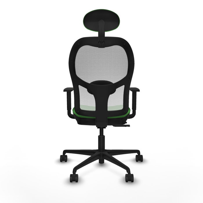 PIQUERAS Y CRESPO Silla de oficina Jorquera con mecanismo Sincro/Traslack, Tela Verde y Malla Blanca PIQUERAS Y CRESPO Silla de oficina Jorquera con mecanismo Sincro/Traslack, Tela Verde y Malla Blanca