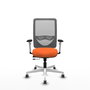PIQUERAS Y CRESPO Silla de oficina Zulema con mecanismo Sincro/Traslack Naranja y Gris