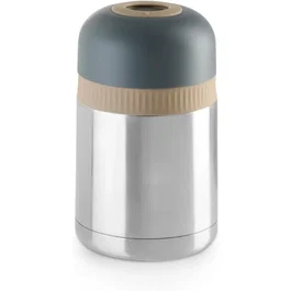 BRA Termo Enjoy Signature A196123 para Alimentos y Bebidas, 1000ml, Acero Inoxidable 18/10 Hermético, con Asa Plegable y Base Antideslizante