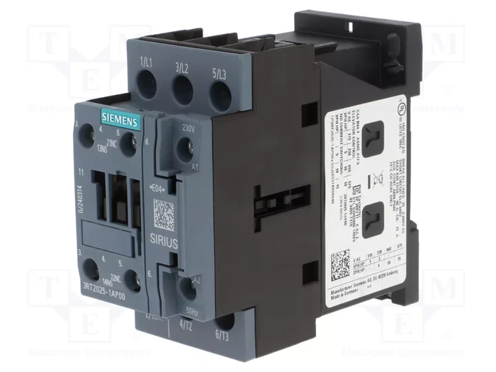 SIEMENS Contactor SIRIUS 3RT20 3-polar 17A 230V AC SIEMENS Contactor SIRIUS 3RT20 3-polar 17A 230V AC