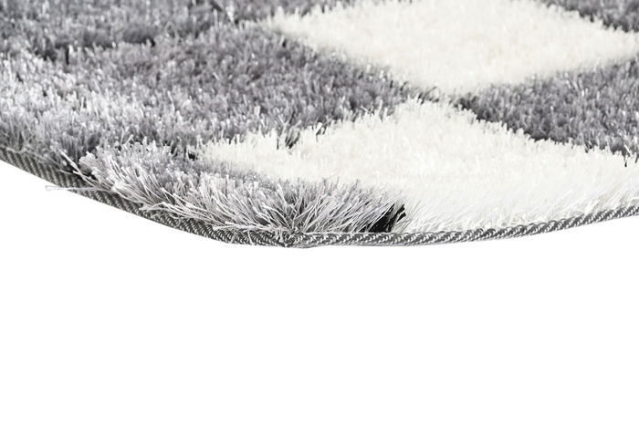 DKD Home Decor Alfombra Moderno Gris Blanco 90 x 2 x 60 cm (2 Unidades) Poliéster
