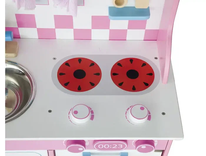 Andreutoys Juego de Cocina de Madera con Complementos y Accesorios 60x30x80 cm