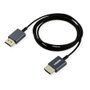 ROLINE Cable HDMI Ultra HD 4K 11.04.5938 con Ethernet, 2 metros, Ultra High Speed HDMI 2.0, HDR, 3D, 3840 x 2160p, Negro, Slim, Conectores Chapados en Oro