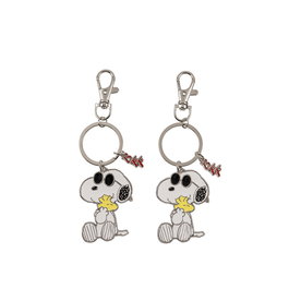 PEERS HARDY Set 2 Llaveros Snoopy BFF Plateados Oficial Snoopy