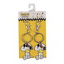 PEERS HARDY Set 2 Llaveros Snoopy BFF Plateados Oficial Snoopy