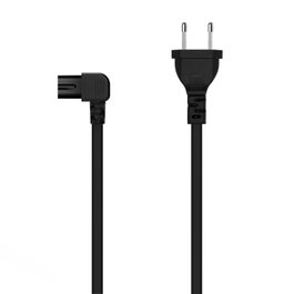 Aisens Cable de Alimentación Forma 8 CEE7/16 Macho a C7 Hembra Acodado 3m Negro