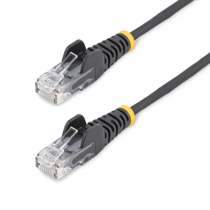 StarTech.com Cable Ethernet CAT6 Slim de 10m, Negro, U/UTP (UTP), PoE++ hasta 100W, 28AWG, Conectores RJ45 sin Enganche, LSZH, N6PAT10MBKS