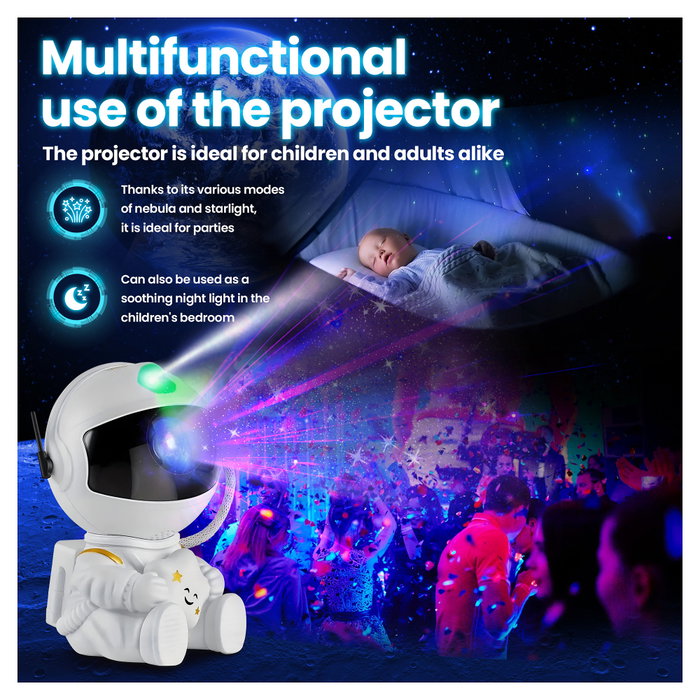 Extralink Home Mini Astronauta Proyector de Estrellas y Luz Nocturna