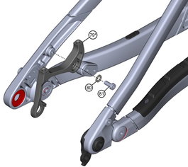 Ghost Soporte de Freno 203 mm con Arandela y Tornillo, 2025 para Bicicletas