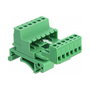 DeLOCK 66080 Bloque de terminales de 6 pines para carril DIN angular