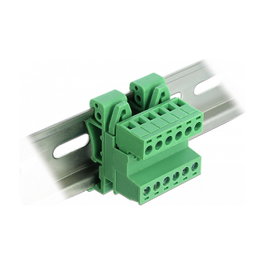 DeLOCK 66080 Bloque de terminales de 6 pines para carril DIN angular