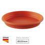 Plastiken Plato para maceta redonda Terra Marrón 220 mm