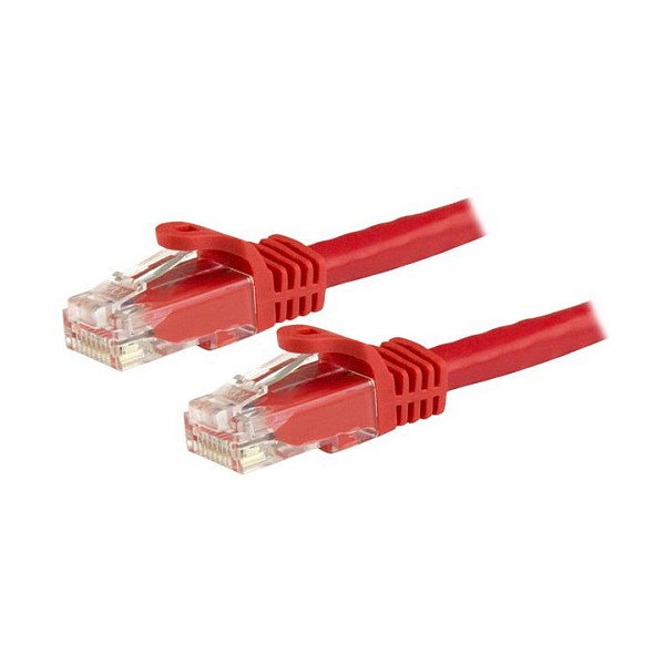 StarTech.com Cable de red Cat6 Ethernet de 1,5m Rojo RJ45 Snagless 24AWG