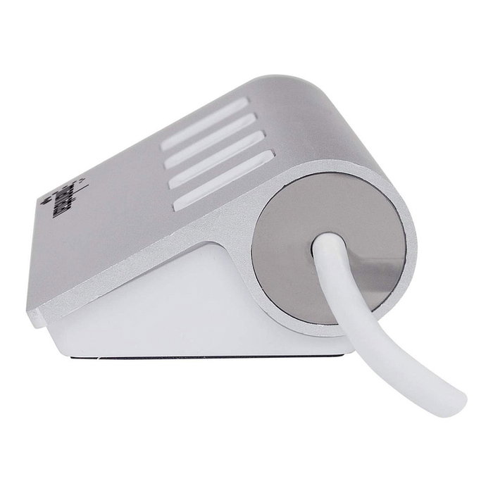 MANHATTAN Hub USB 3.0 SuperSpeed de 4 Puertos, Aluminio/Blanco