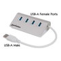 MANHATTAN Hub USB 3.0 SuperSpeed de 4 Puertos, Aluminio/Blanco