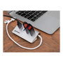 MANHATTAN Hub USB 3.0 SuperSpeed de 4 Puertos, Aluminio/Blanco