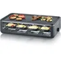 Severin RG2365 Parrilla Raclette para 8 personas, Placa de Cocción Cerámica 48 x 24 cm, 1300 W - Negro