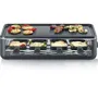 Severin RG2365 Parrilla Raclette para 8 personas, Placa de Cocción Cerámica 48 x 24 cm, 1300 W - Negro